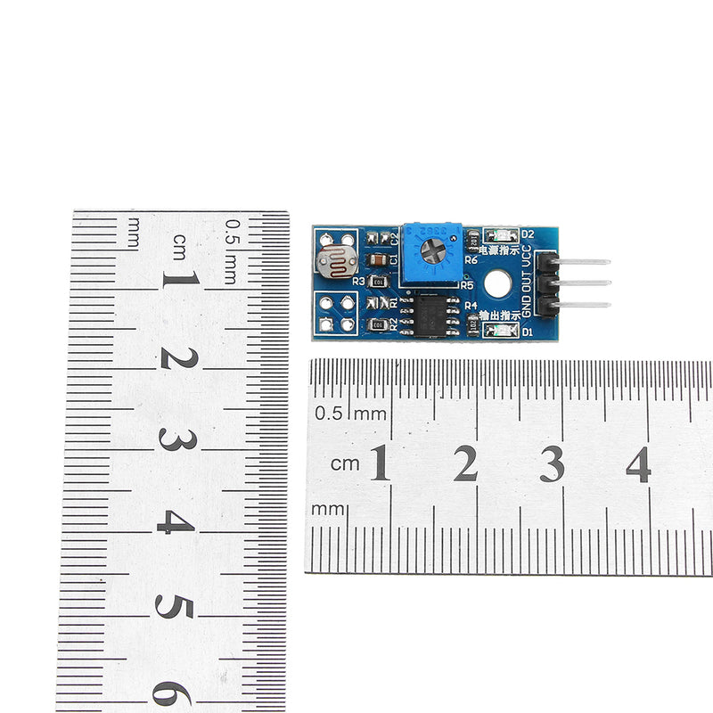 10pcs 5V/3.3V 3 Pin Photosensitive Sensor Module Light Sensing Resistor Module