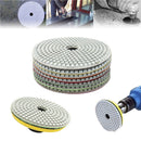 7pcs 5 Inch 50-3000 Grit Diamond Polishing Pad Sanding Disc for Marble Concrete Granite Glass