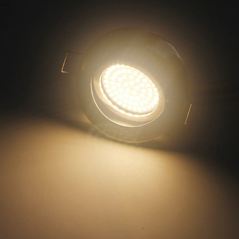 LUSTREON 5W 64 LED 490lm Round Recessed Ceiling Down Light Dimmable Spotlight AC220V-240V