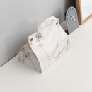 Marble Pattern Tissue Car PU Leather Office Marble Holder Decoration Napkin Box