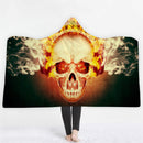 Hooded Blanket Full Polyester Flannelette The Skeleton Warmly Elegant Wearable Blankets