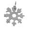 18 In 1 Snowflake Shape Multi Tool KeyChain Screwdriver EDC Tool