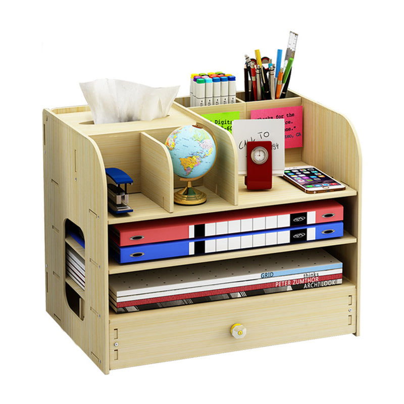32.5x22.5x26cm 4 Layers Pencil Pen Holder Storage Box Rack Desk Stationery Density Plate Desktop Organizer