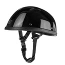 M/L/XL DOT Motorcycle German Style Half Face Helmet Motocross Scooter Glossy Black