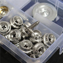 47pcs 15mm Metal Canvas Buckle Quick Snap Fastener Buttons Screws Kits
