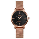 SKEMI 1528 Stainless Steel Strap Casual Style Waterproof Fashion Women Wristwatches Quartz Watch