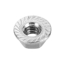 Suleve M4SN3 50Pcs M4 304 Stainless Steel Hex Serrated Flange Lock Nuts