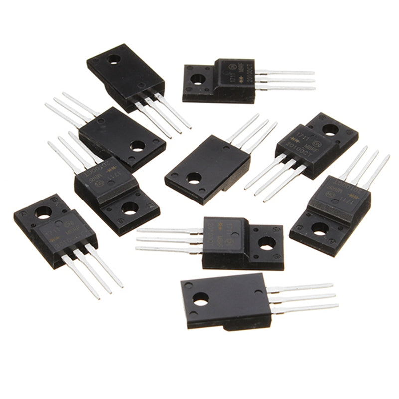 10Pcs MBRF20100CT 20A 100V TO-220 Schottky Diode with Rectifier