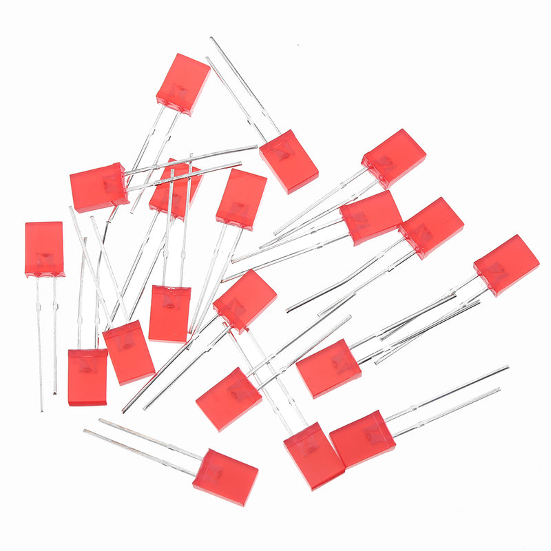 500pcs 2*5*7mm Square LED Red Light-emitting Diode 2X5X7 LED Diode
