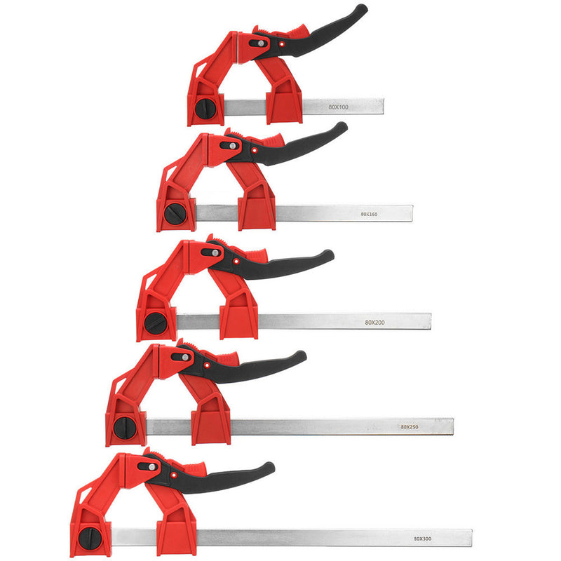 8x100/160/200/250/300mm F Clamp Bar Quick Release Grip Woodworking Tools Carpentry Gadgets DIY