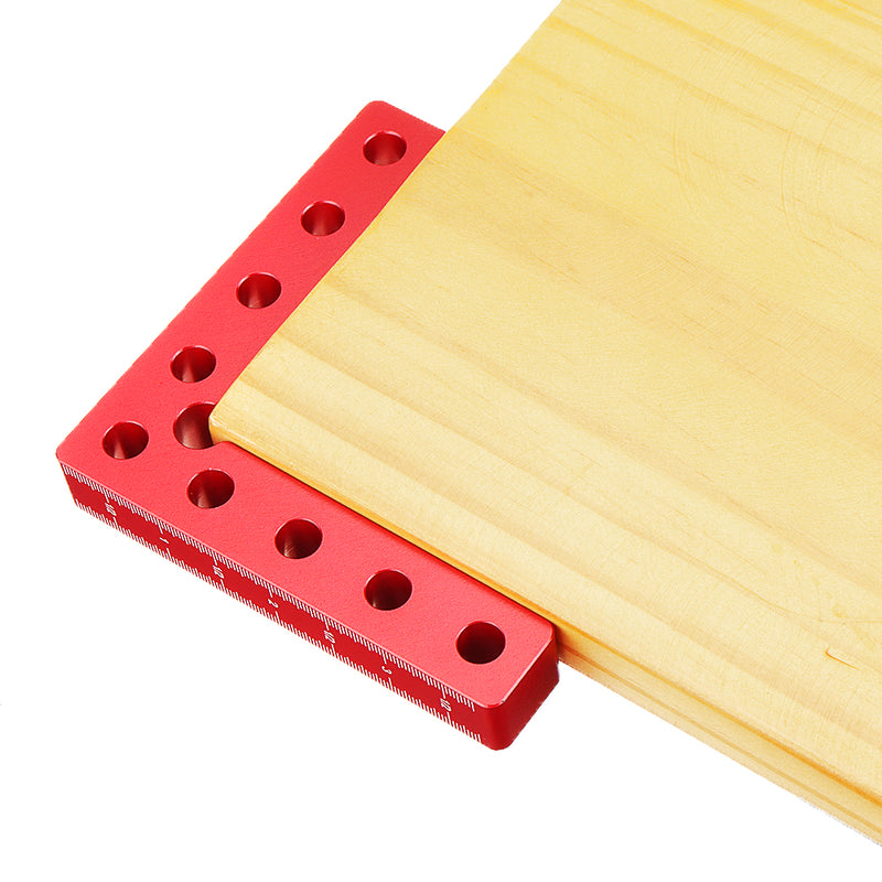 90 Degree 100x100mm Aluminium Alloy Precision Clamping Square With Hole Inch and MM Scale Woodworking Machinist Square Positioning Right Angle Clamping Measure
