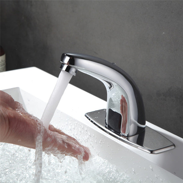 Automatic Tap Hand Free Infrared Sensor Faucet Kitchen Bathroom Chrome Basin Sink Mixer Tap