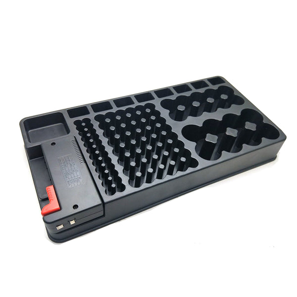 35x18x5cm Battery Storage Box Case Organizer Holder Rack with Battery Tester