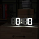 TS-S60 Upgrade Version 3D LED Clock Color Changeable Blue White Red LED Wall Clock Modern Table Living Room Digital Alarm Clock