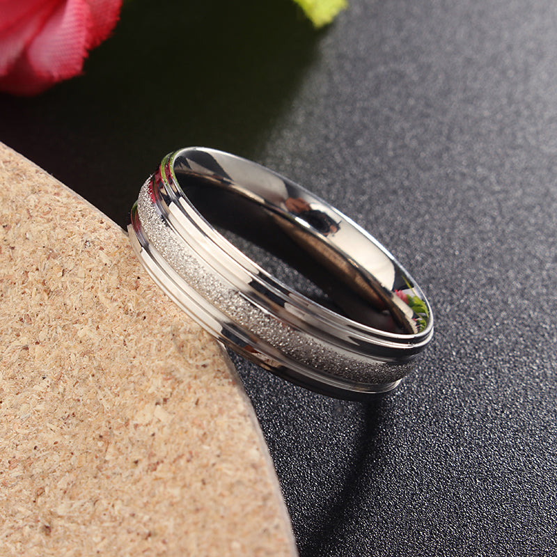 Sweet Couple Ring Silver Plated Simple Wedding Finger Ring