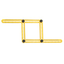 Drillpro ABS/Stainless Steel Multifunction Multi-angle Folding Ruler Flexible Four Side Parallel Ruler