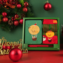 Kinbor DTB6578 Christmas Stationery Gift Box Set Cute B7 Notebook + Socks + Gel Pen Gifts for Family Friends
