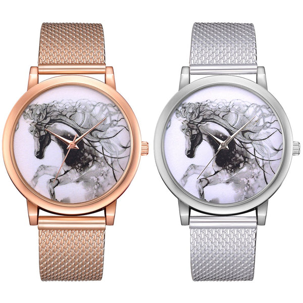 LVPAI P598 China Style Horse Dial Face Women Wrist Watch Casual Style Quartz Watches