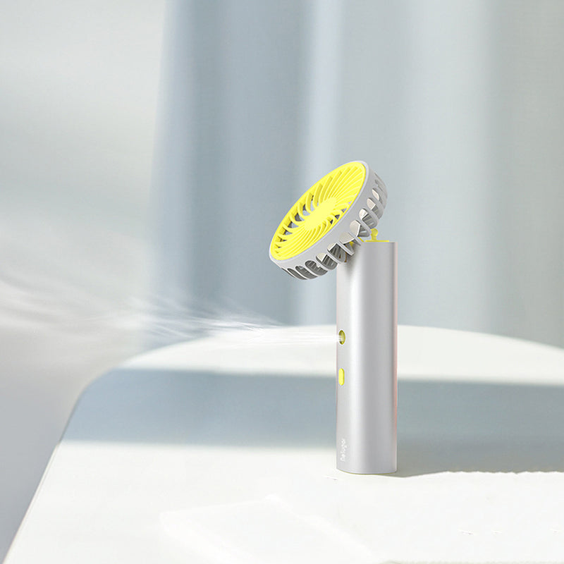 2 in 1 USB Portable Handheld Atomizing Fan Mini Spray Cooling Fan 90 Rotatable Rechargeable Desktop Small Fan