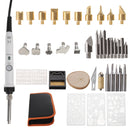 41Pcs 60W Electric Soldering Iron Wood Burning Pen Soldering Tools Kits 39x Assorted Tips Set Craft  + Bag