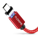 FLOVEME 3A LED Magnetic Type C Fast Charging Data Cable 1M For Oneplus 6 Xiaomi Mi 8 A2 Pocophone F1