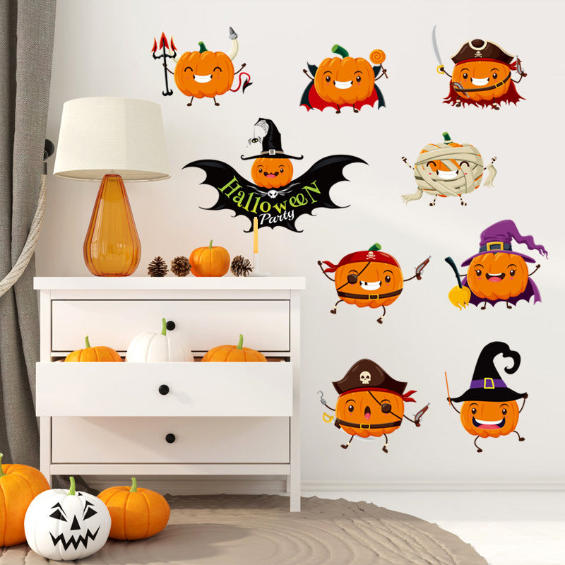 Miico SK6073 Be Happy Halloween Wall Sticker Cartoon Sticker Toy Sticker For Kids Room Decoration