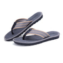 Men Leather Flip Flops Thick Bottom Sandals Comfortable Beach Durable Shoes Can Be Immersed In Seawater