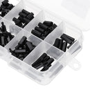 Suleve M2NH4 M2 Nylon Screw Black Hex Screw Nut Nylon PCB Standoff Assortment Kit 300Pcs