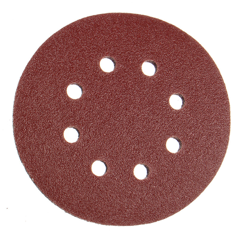 25pcs 125mm 8 Holes Hook Loop Sanding Discs 80 Grit Sander Pad Abrasive Tool
