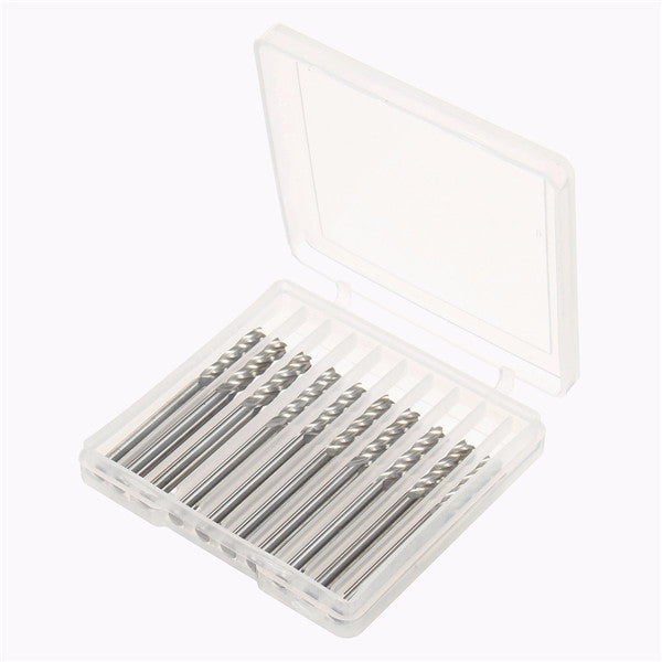 10pcs 3.175mm Shank Carbide Milling Cutter CNC 4 Flute Spiral Bit End Mill CEL 15mm