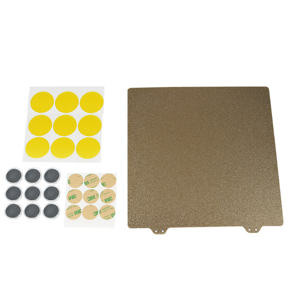 Gold 300x300mm Double Texture PEI Powder Steel Plate with 9 Magnetic Block for CR-10/10S 3D Printer