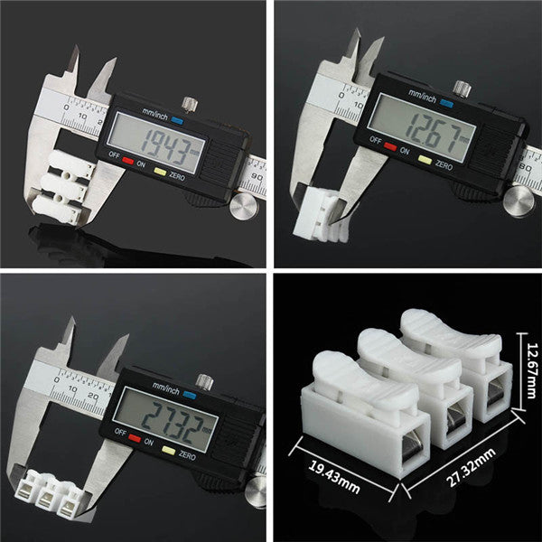 Excellway CH3 Quick Wire Connector Terminal Block Spring Connector LED Strip Light Wire Connector