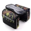 High Capacity 600D Polyester Touch Screen Phones Convenient Bicycle Front Frame Bag Mountain Bike Bag