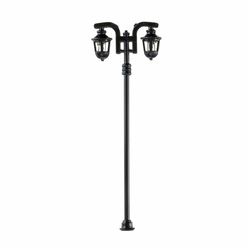 5Pcs/Set 1: 100 HO Scale LED Model Garden Lights Street Light Road Lamps 2-Head