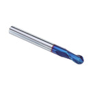 Drillpro R3/R4/R5 2 Flutes Ball Nose End Mill HRC60 Blue NaCo Coating Tungsten Steel Carbide CNC Milling Cutter