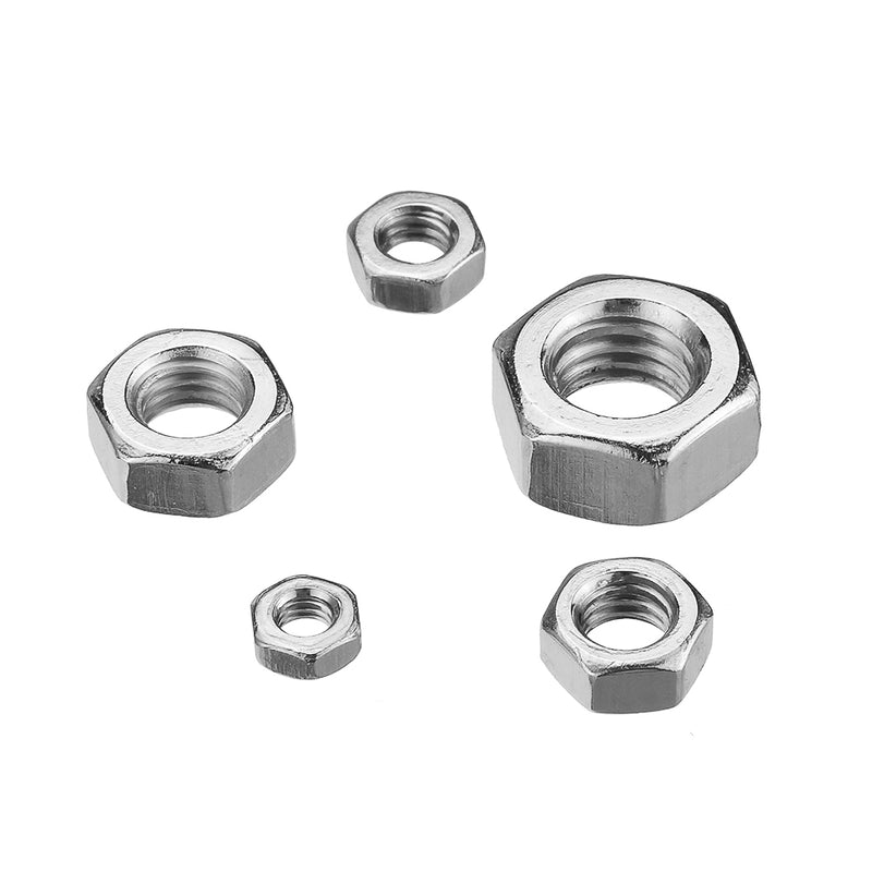 Suleve MXSW6 270Pcs Stainless Steel Flat Washer Fender Washer Hex Nut M3/M4/M5/M6/M8 Assortment Kit