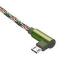 APPACS Camouflage Micro USB to USB Double 90 Dregee Right Angle Tablet Cable 1M