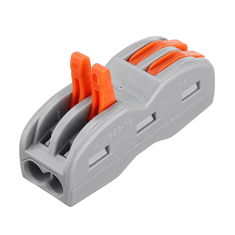 2Pin Wire Docking Connector Termainal Block Universal Quick Terminal Block SPL-2 Electric Cable Wire Connector Terminal Butt Joint Cable Connector 0.08-4.0mm