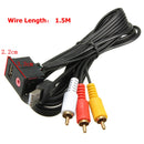 Universal Car Audio 3.5mm 3 RCA AUX USB Male Dash Flush Mount Adapter