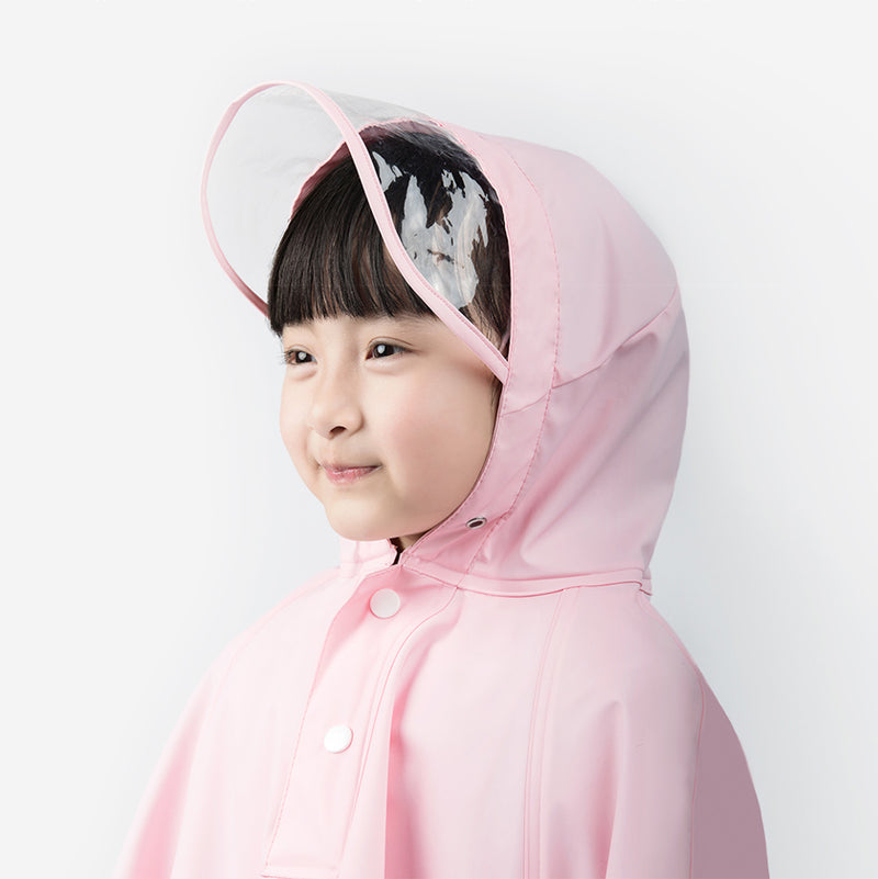 7th Children Cloak Raincoat Boy Girls Waterproof Poncho with 3M Reflection Strip  For Children Rain Coat
