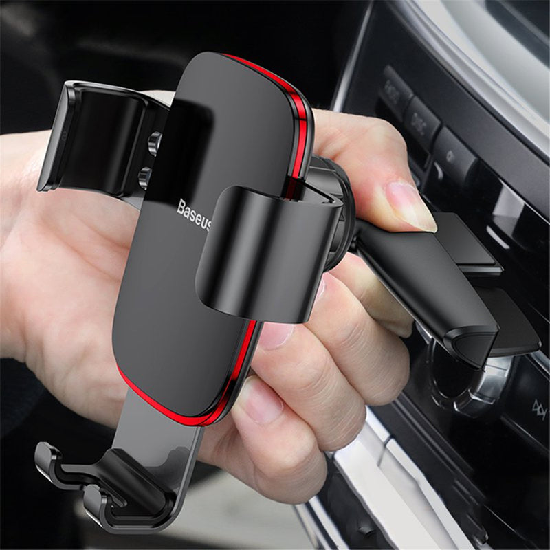 Baseus Metal Gravity Linkage Auto Lock CD Slot Car Mount Holder Stand for Xiaomi Mobile Phone 4.0-6.0