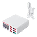 Digital USB Charger 6 Multi Port Fast Charging Station High Speed Desktop Travel