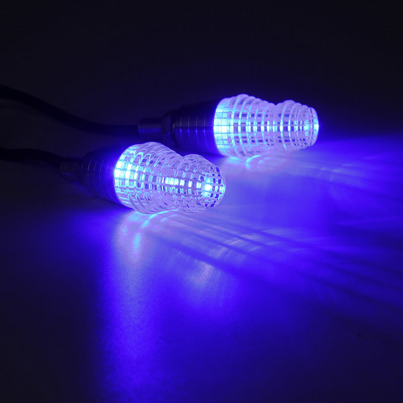 3W Bulb Universal Motorcycle Bike LED Light Turn Signals Blue/Yellow