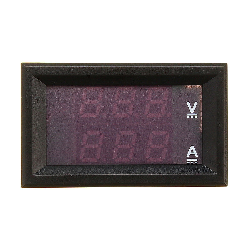 10pcs Mini Digital Voltmeter Ammeter DC 100V 10A Panel Amp Volt Voltage Current Meter Tester 0.56" Red Red Dual LED Display