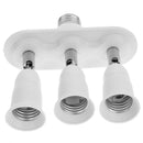 3 In 1 Rotatable E27 Universal Conversion Socket Head Lamp Base Bulb Adapter AC110-230V