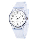 Deffrun Transparent Unique Style Student Wrist Watch Silicone Watch Band Quartz Watch