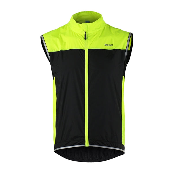 ARSUXEO Cycling Sleeveless Jacket Vest Waistcoat Windbreaker Ultralight Breathable For Running