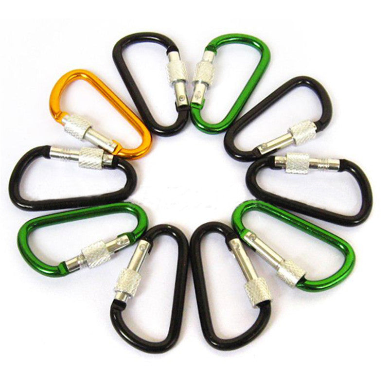 7CM D Shape Carabiner Fast Hang Buckle Climbing Hook Key Chain