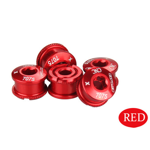 GUB 5pcs M8*8 Aluminum Alloy Bike Tooth Disc Screw  Fit for Bicycle Crankset Double Chainring