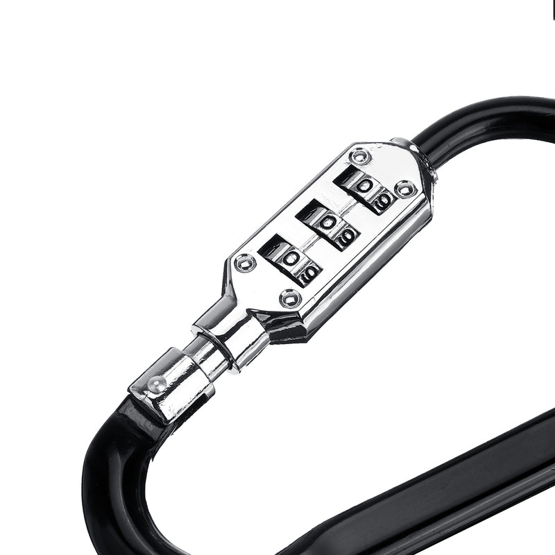 3 Digit Combination Motorcycle Helmet Lock Bicycle Bag Suitcase Padlock Carabiner Security Alloy Locks